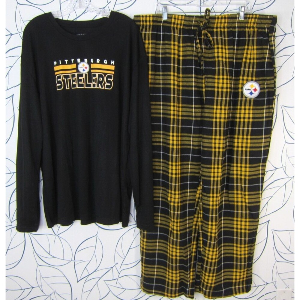 Pittsburgh Steelers NFL Team Apparel Pajama Lounge Set Men's Size 3XL